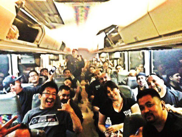 Vapers on a Bus to Sacramento Hearing 2013