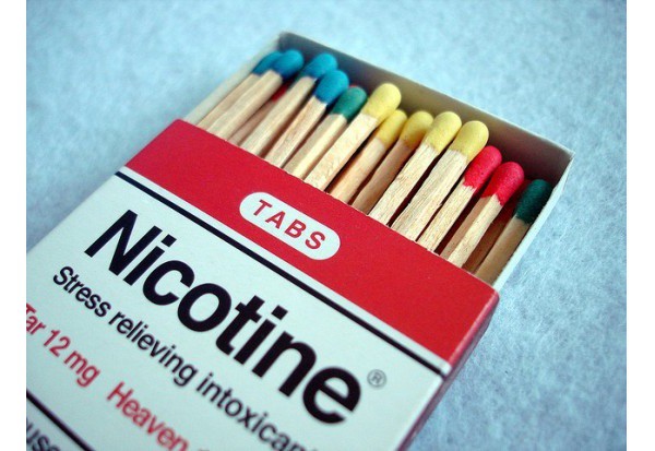 Pack of Cigarette Labeled Nicotine