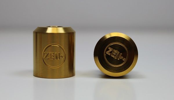 Zenesis gold plated cap bottom switch engraving