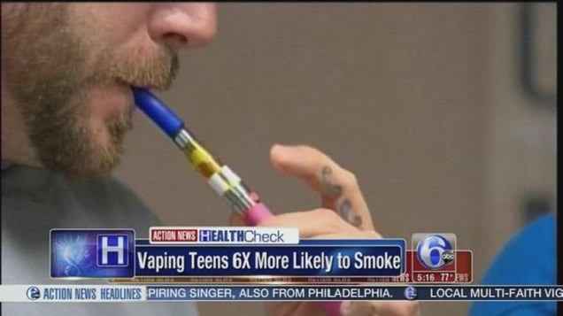 Vaping Teens More Likely to Smoke Headline