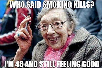 quit smoking meme old lady