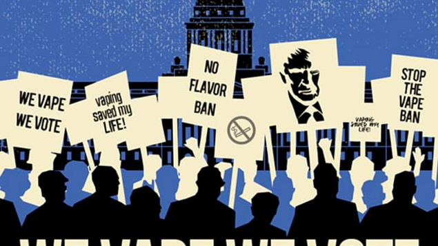 Flavor ban protest vapers