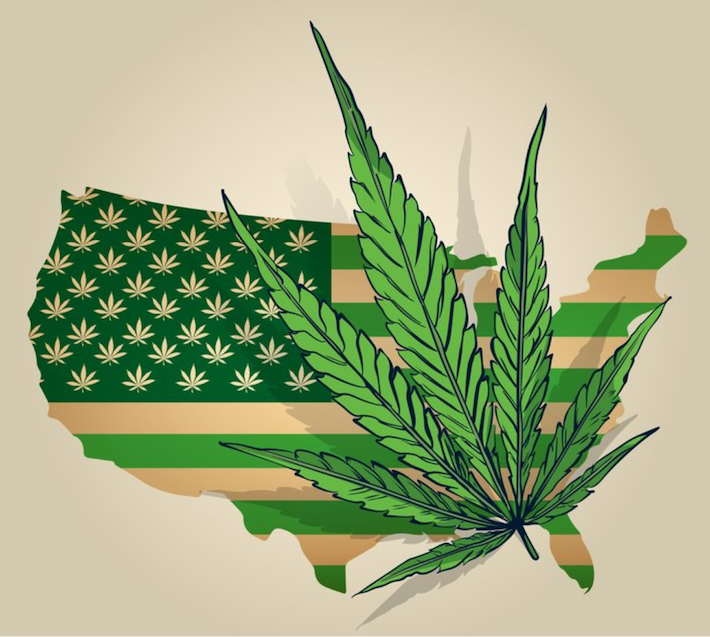 Cannabis legalization US map