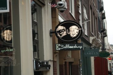 Amsterdam cannabis coffee shop sign