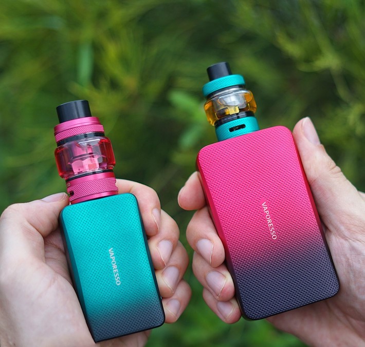 Colorful box mods in two sizes