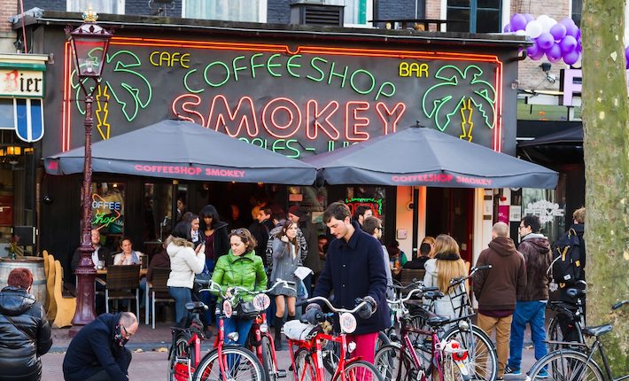 Marijuana coffee shop in Amsterdam
